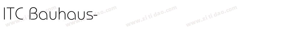 ITC Bauhaus字体转换